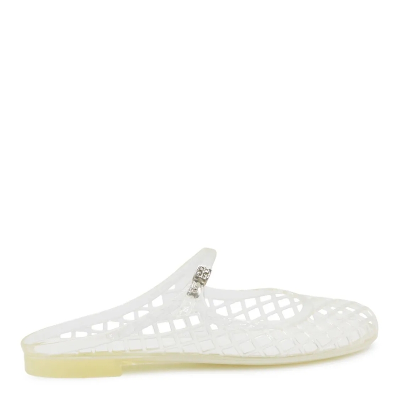 Tory Burch Balletschoenen Clear And Silver Flats White