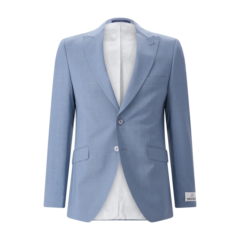 WILVORST Anzugjacke Sakko aus Schurwolle blau