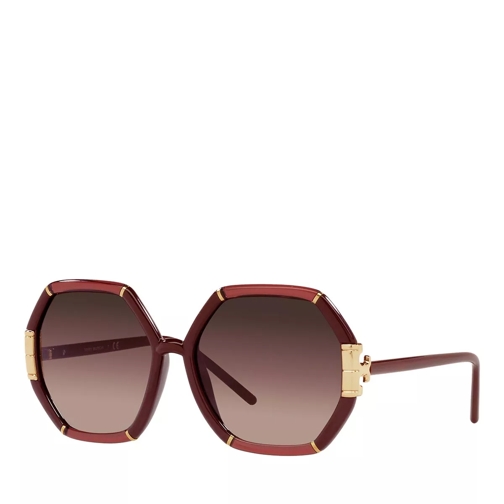 Tory Burch Sunglasses 0TY9072U Transparent Bordeaux/Bordeaux Sonnenbrille