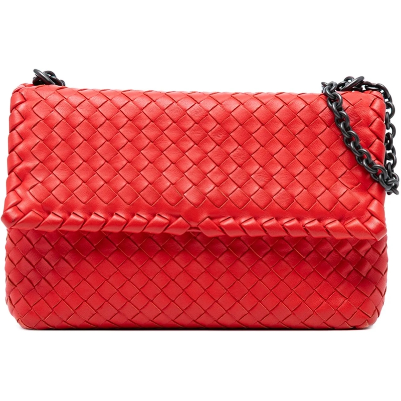 Bottega Veneta Schultertasche Small Nappa Intrecciato Olimpia Shoulder Bag rot
