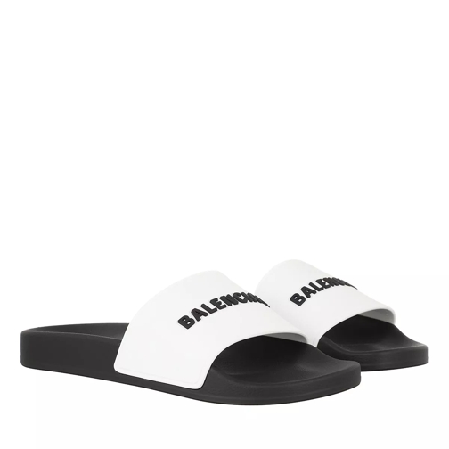 white balenciaga slides