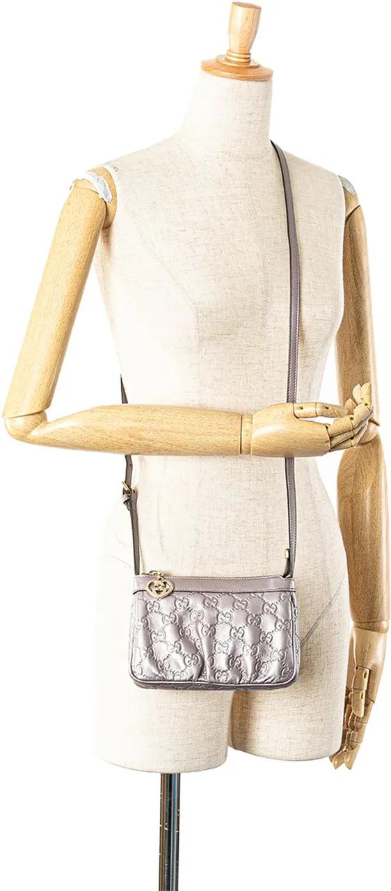 Thumbnail - Gucci Hobo Bags - 2000-2015 Small Metallic Guccissima Lovely Crossbo - Gr. unisize - in Lila - für Damen