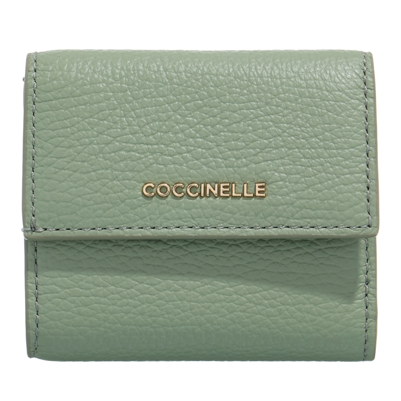 Coccinelle Tri-Fold-Portemonnaie Metallic Soft Greenery
