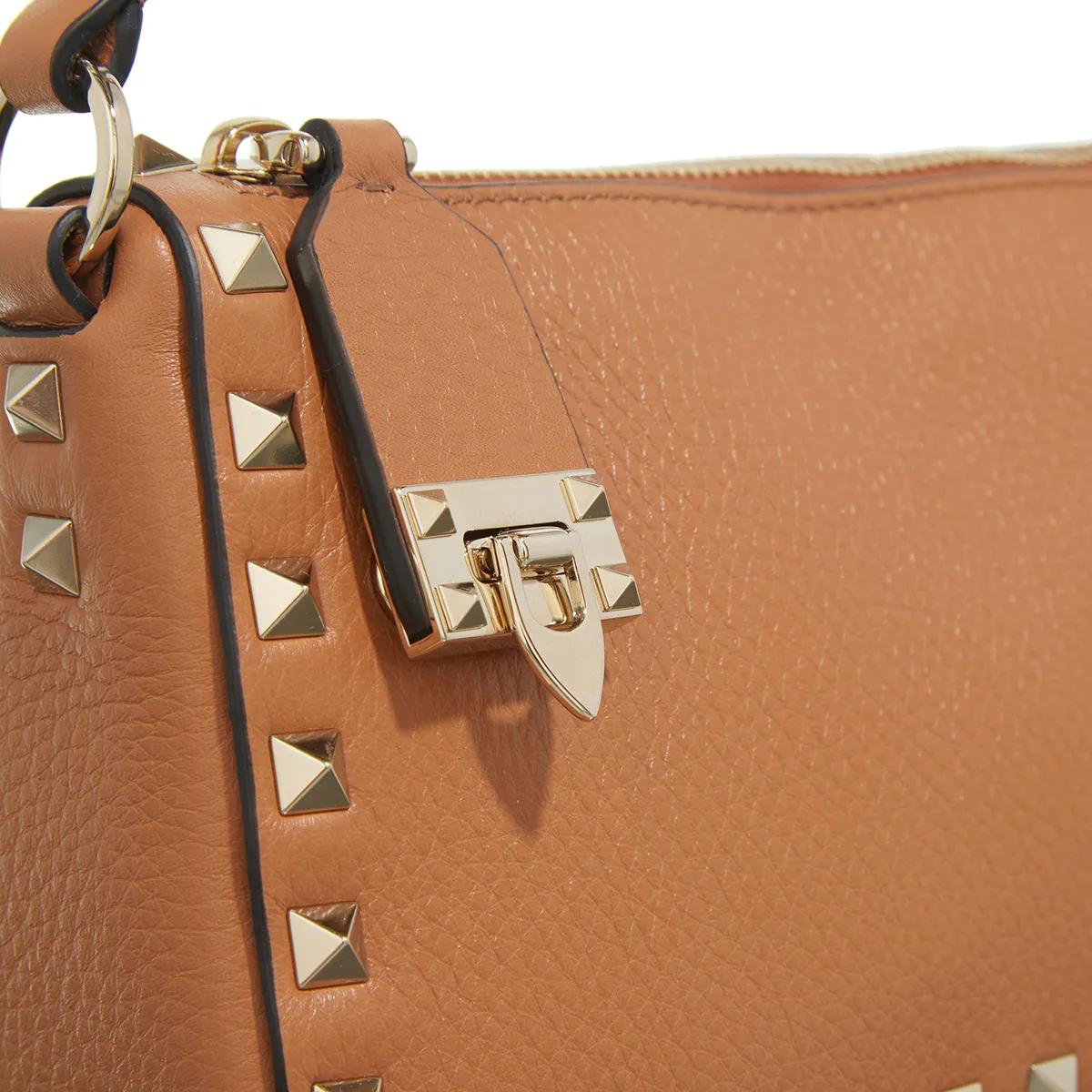 Valentino Garavani Crossbody bags Small Shoulder Bag Rockstud in cognac