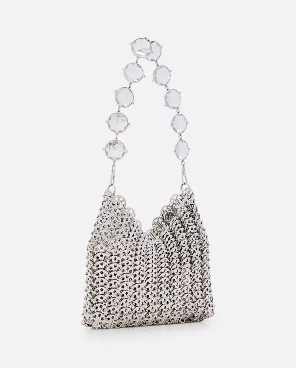 Paco Rabanne Shoppers Sparkle Shoulder Bag in zilver