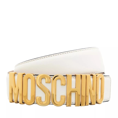 Moschino Belts Bianco Leren Riem