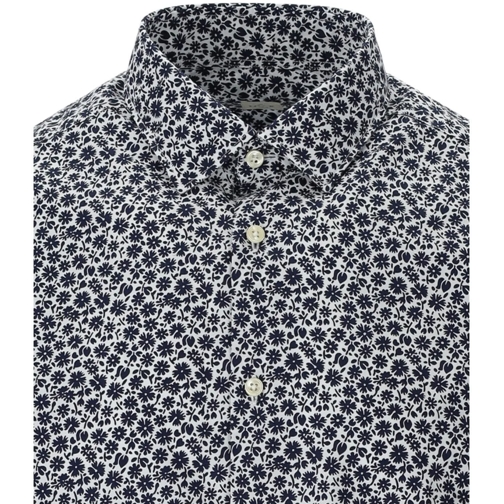 GMF 965 GMF 965 WEISS BLAU HEMD MIT BLUMEN weiß Shirts