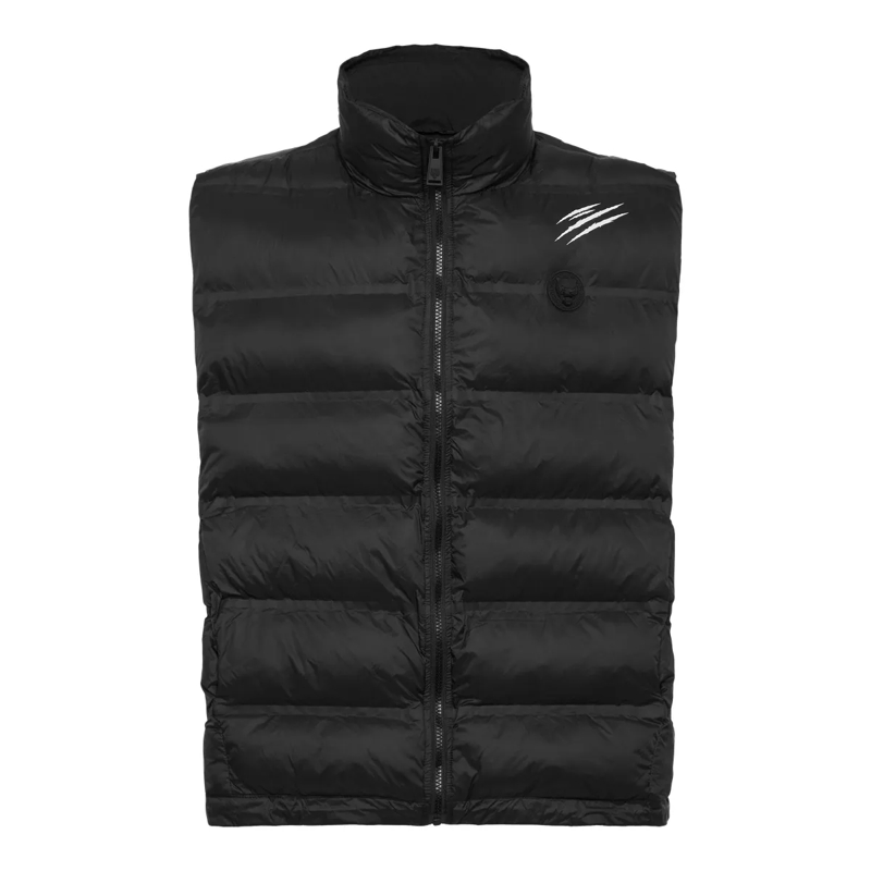 Plein Sport Weste Daunenweste Scratch grau