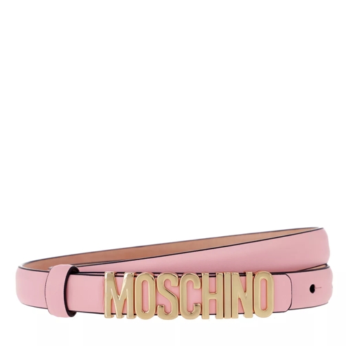 Moschino Belt Fantasy Print Pink Leather Belt