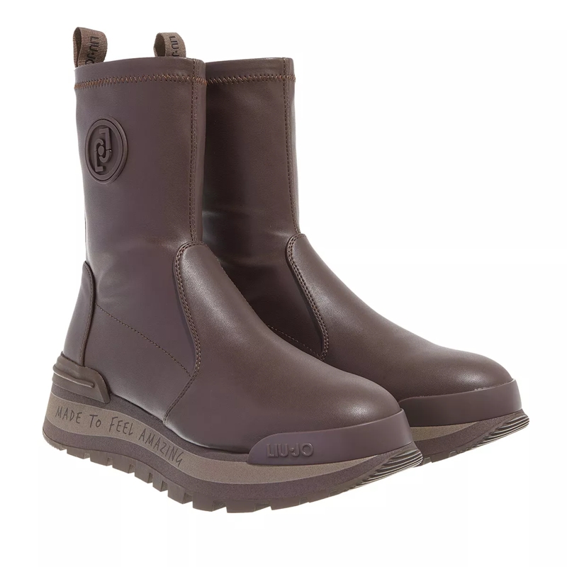 LIU JO Stiefeletten Amazing 22 Mid Sneaker Stretch Spreading Brown