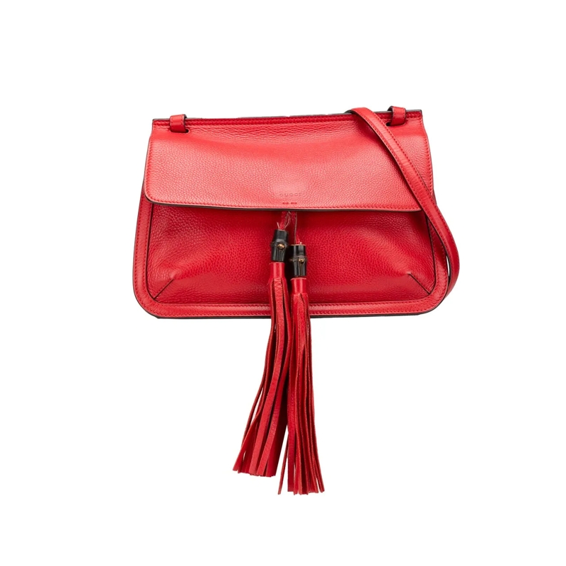 Gucci Sac à bandoulière Medium Leather Bamboo Daily Crossbody rot