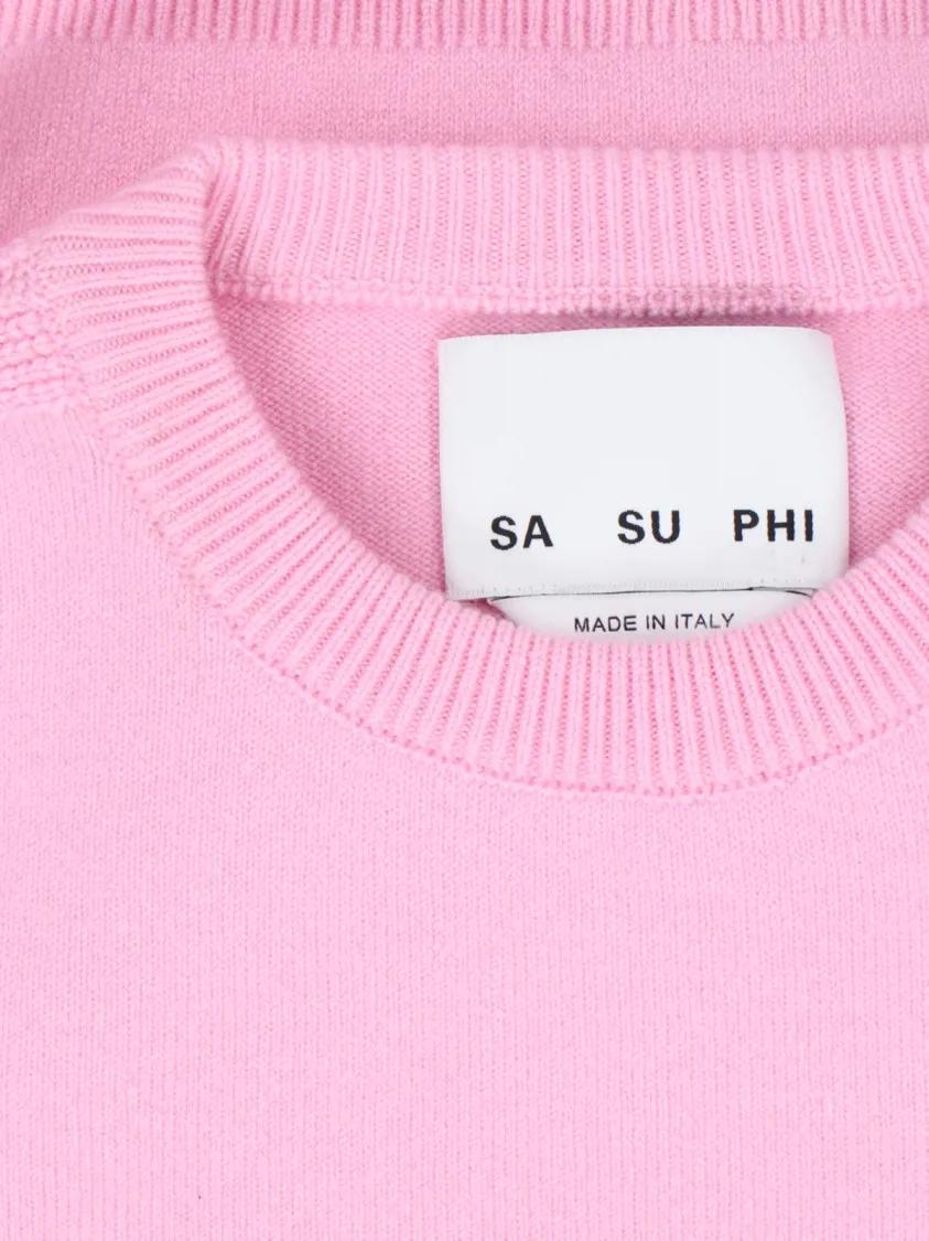 Tシャツ・カットソー Sa Su Phi Crew Neck Cashmere Pink Top Sa Su Phi Crew Neck Cashmere Pink Top Pink | T-Shirt