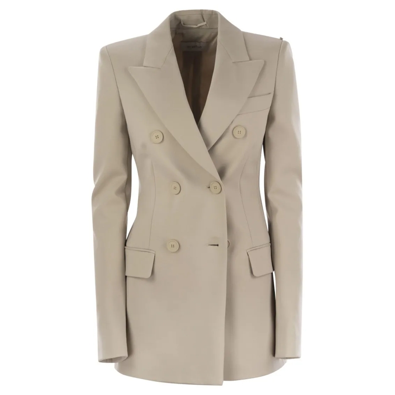 Sportmax Blazer Frizzo - Scuba Jersey Blazer Neutrals