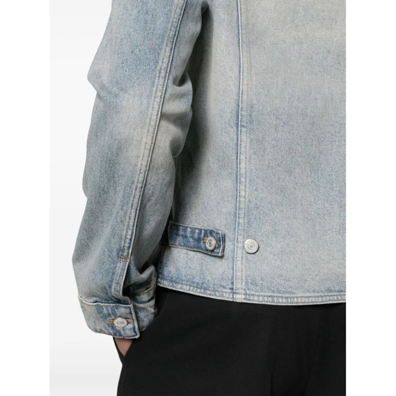 Courrèges Spijkerjasje Light Blue Cotton Denim Jacket White