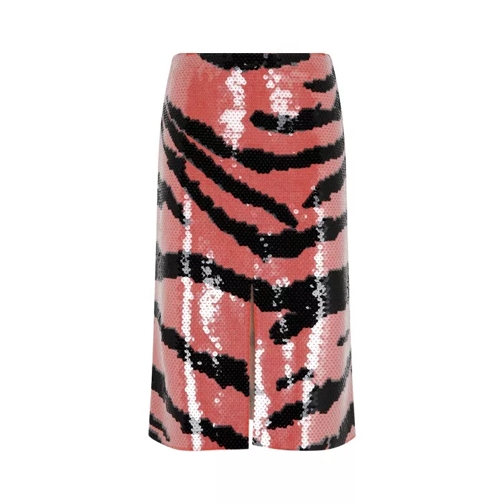 Bottega Veneta Viscose Sequin-Embroidered Tiger-Print Skirt Multicolor 