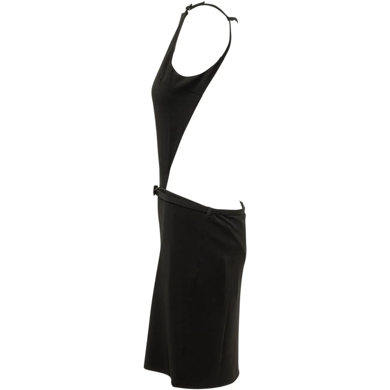 Courrèges Minikleid Abito Senza Maniche con Cut Out e Cintura schwarz(Image 3)