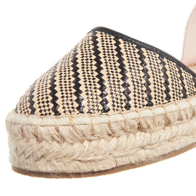 Coccinelle Espadrilles Coccinelle Praia Bic.Straw Mul.Noir/No/N-E (Image 5)