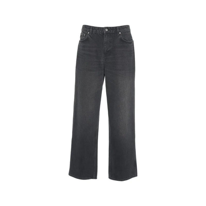 Represent Jeans Wide Leg Denim Jeans With Classic Five-Pocket Desi Black