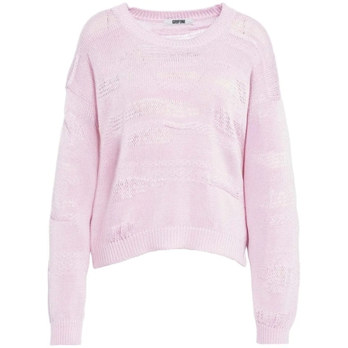 Grifoni Hauts à manches longues Sweater with knit pattern rose