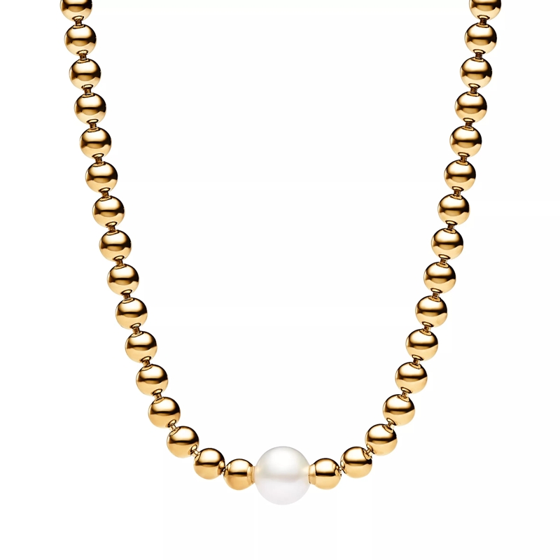 Pandora Medium Necklace 14k Gold-plated unique metal blend  Mixed stone Gold