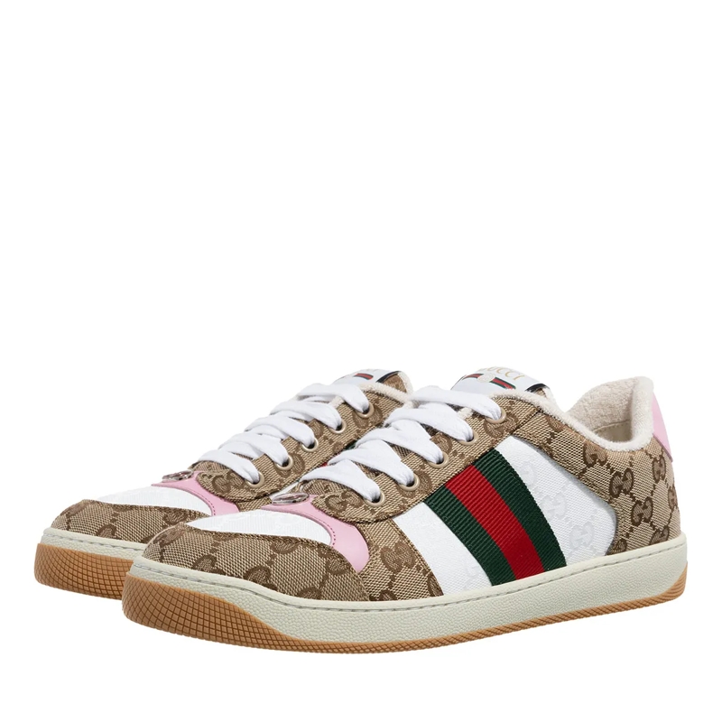 Gucci Low-Top-Sneaker Sneaker Screener Beige / White / Red(Image 3)
