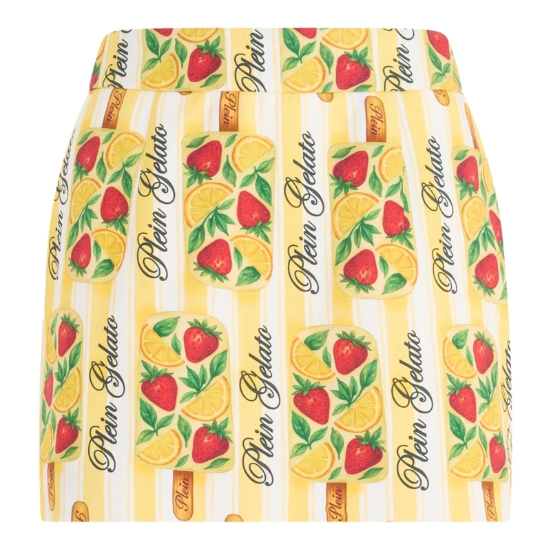 Philipp Plein Minirock Mini Skirt Plein Gelato gelb