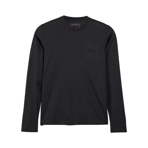 Y-3 Langärmelige Oberteile Longsleeve mit Logo-Print black black