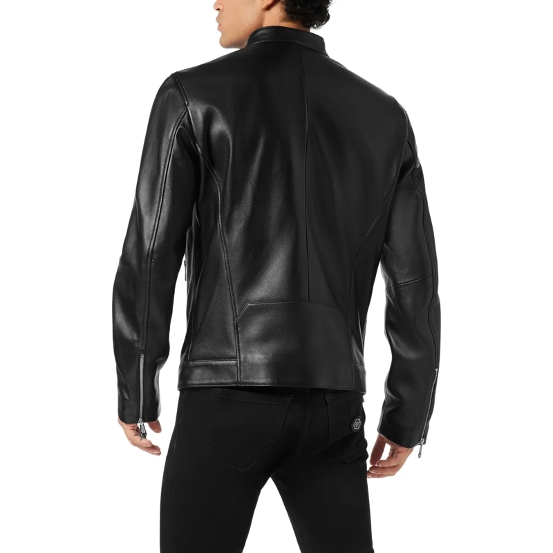 Philipp Plein Lederjacke Leder Biker schwarz(Image 2)