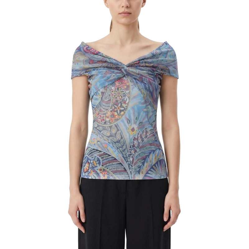 Etro Top Top mit Paisley-Muster blau(Image 2)