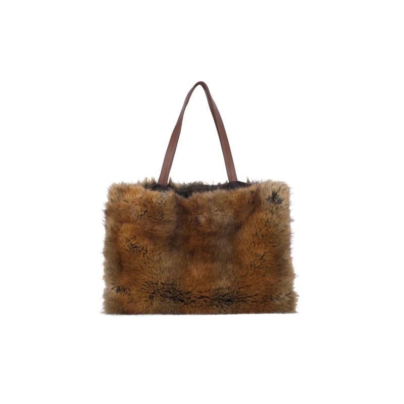 Niccolò Pasqualetti Fourre-tout Faux Fur Tote Bag – Brown Brown