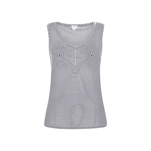 Bottega Veneta Blusen Blue Striped Tank Top Grey