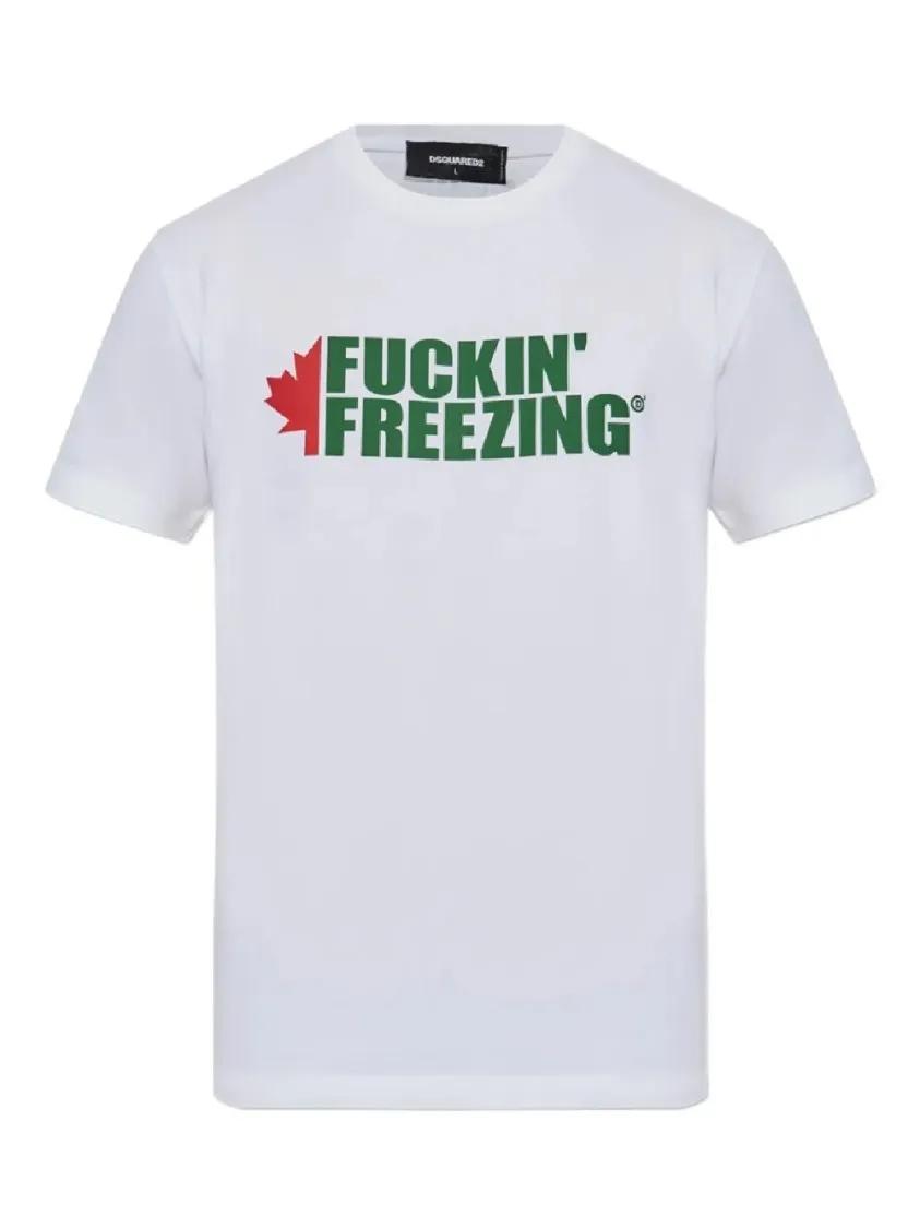 Thumbnail - Dsquared2 - Graphic Print T-Shirt - Größe L - white