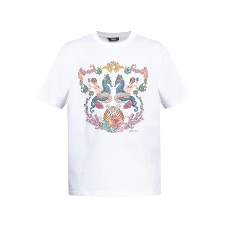 Versace T-shirt Graphic Print White T-Shirt White