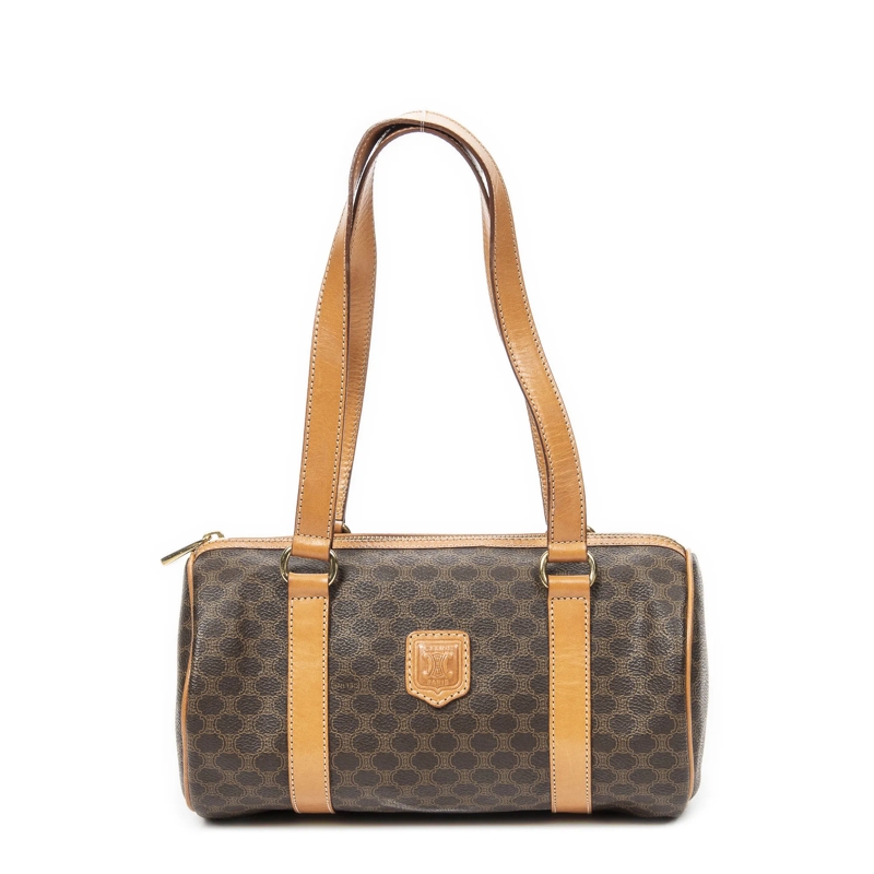 Celine Crossbody Bag Vintage Small Barrel Tote braun