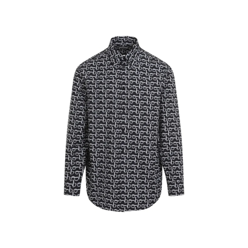 Burberry Silver Grey Cotton Shirt Grey Shirts