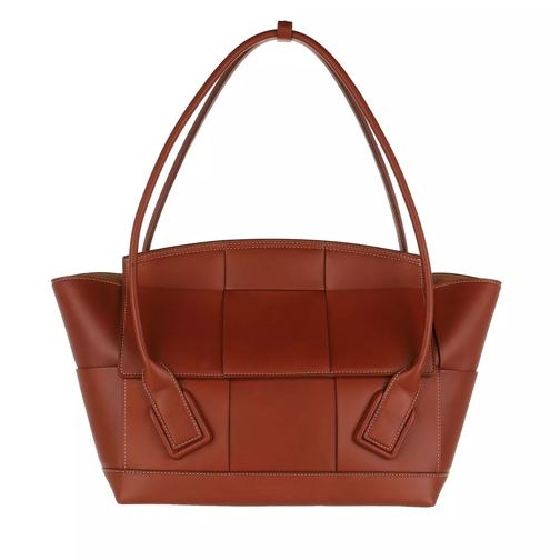 Bottega Veneta Arco Tote Bag Leather Rust Rymlig shoppingväska