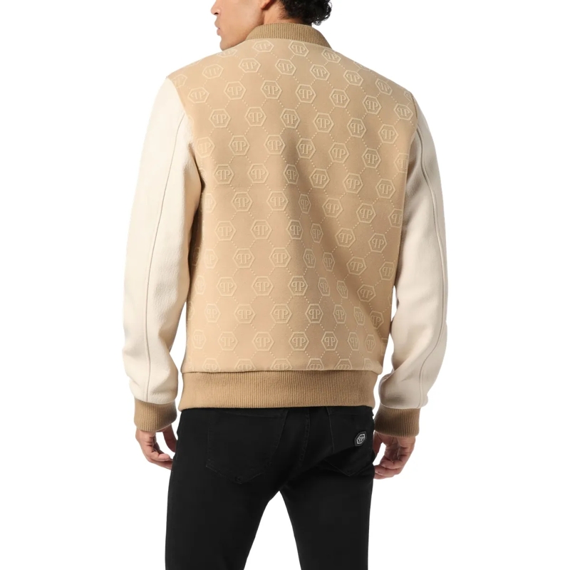 Philipp Plein Daunenjacke Bomber Monogram beige(Image 2)