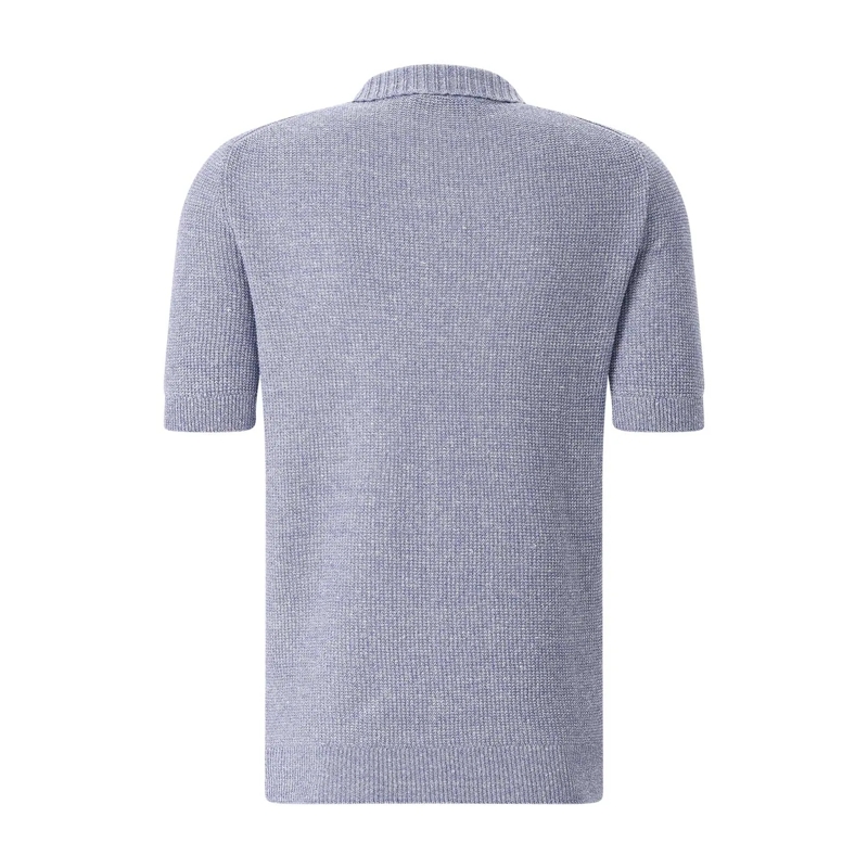 Gran Sasso  Poloshirt aus Leinenmix blau(Image 2)