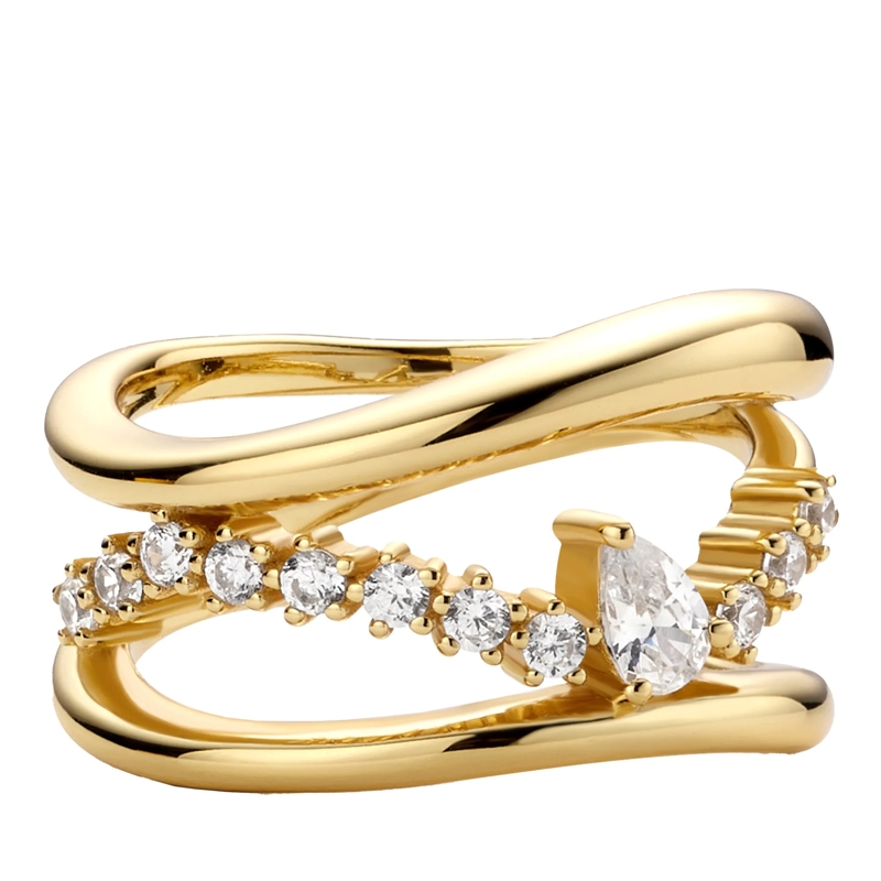 Ania Haie Ring 925er Sterlingsilber Ring gold