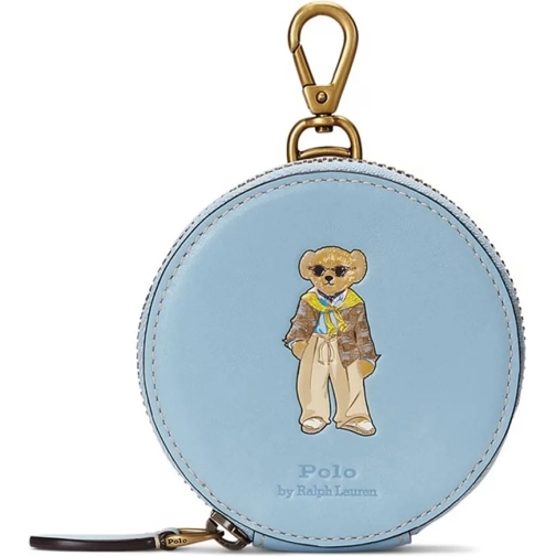 Ralph Lauren Portefeuille sur chaîne Polo Bear Coin Pouch Wallet blau