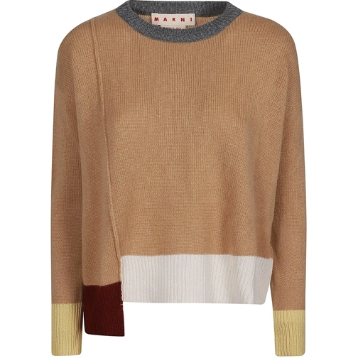 Marni Sweatshirts Round Neck Sweater Brown schwarz