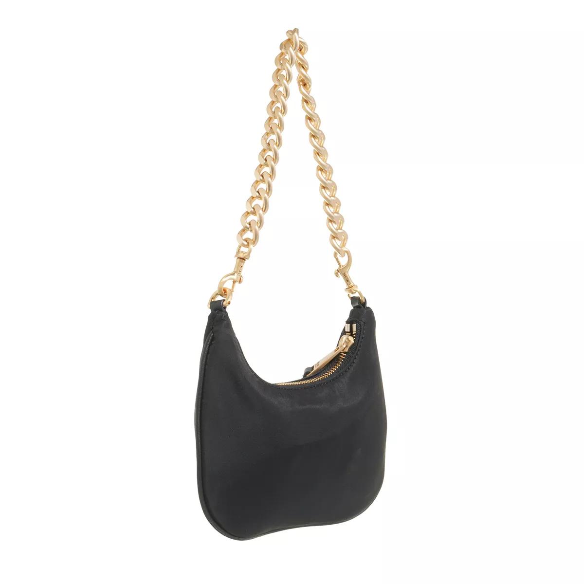 Moschino Zwarte handtas met afneembaar kettinghandvat Black Dames