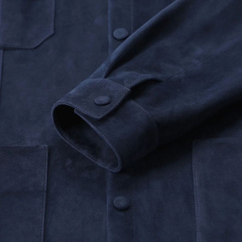 Valentino Garavani Übergangsjacke Jacke aus Veloursleder dunkelblau(Image 7)