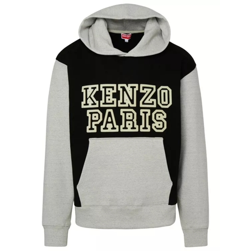 Kenzo Two-Tone Cotton Hoodie Grey 