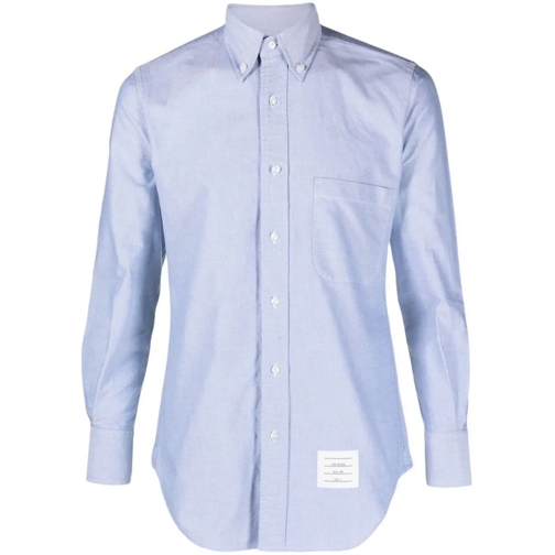 Thom Browne Classic Cotton Shirt Blue Chemises