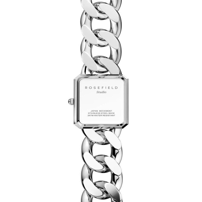 Rosefield Quarzuhr Damenuhr Octagon XS Studio Kettenoptik silber(Image 5)