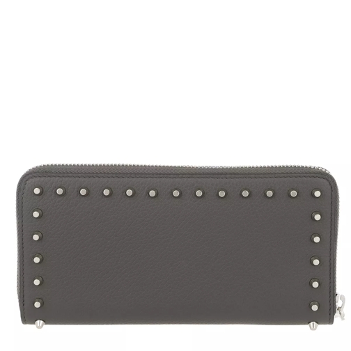 Christian Louboutin Panettone Wallet Calfskin Charbon Portemonnaie mit Zip-Around-Reißverschluss