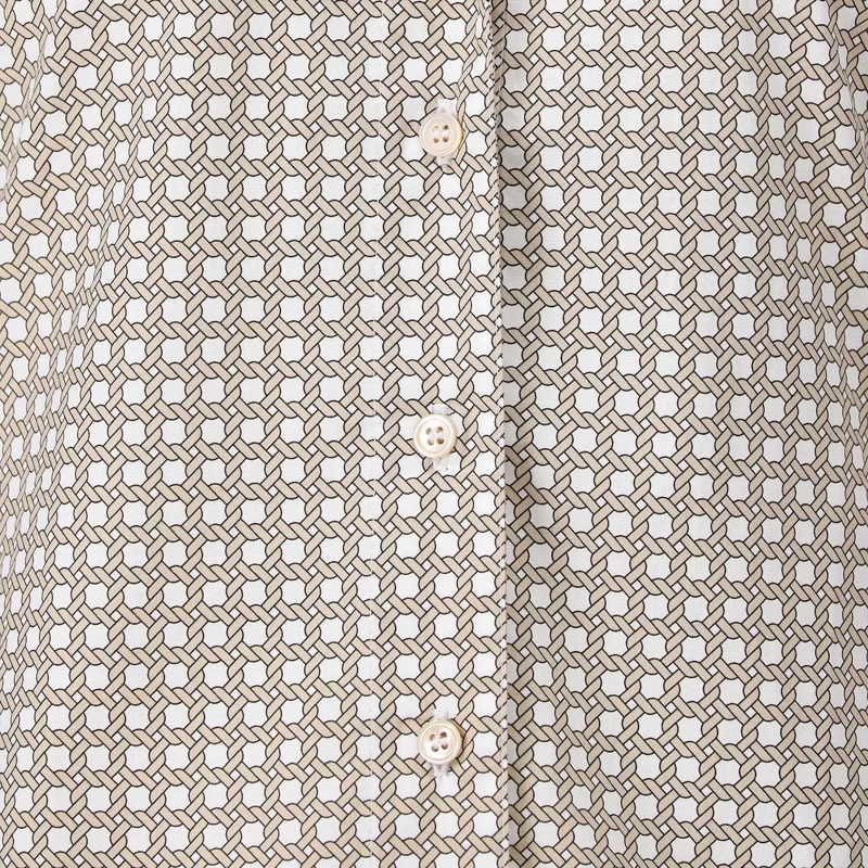 CALIBAN Bluse Hemdbluse mit Muster braun(Image 3)