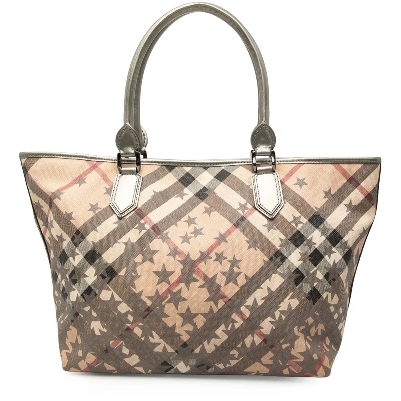 Burberry Shopper Large Supernova Check Coated Canvas Star Nickie To braun