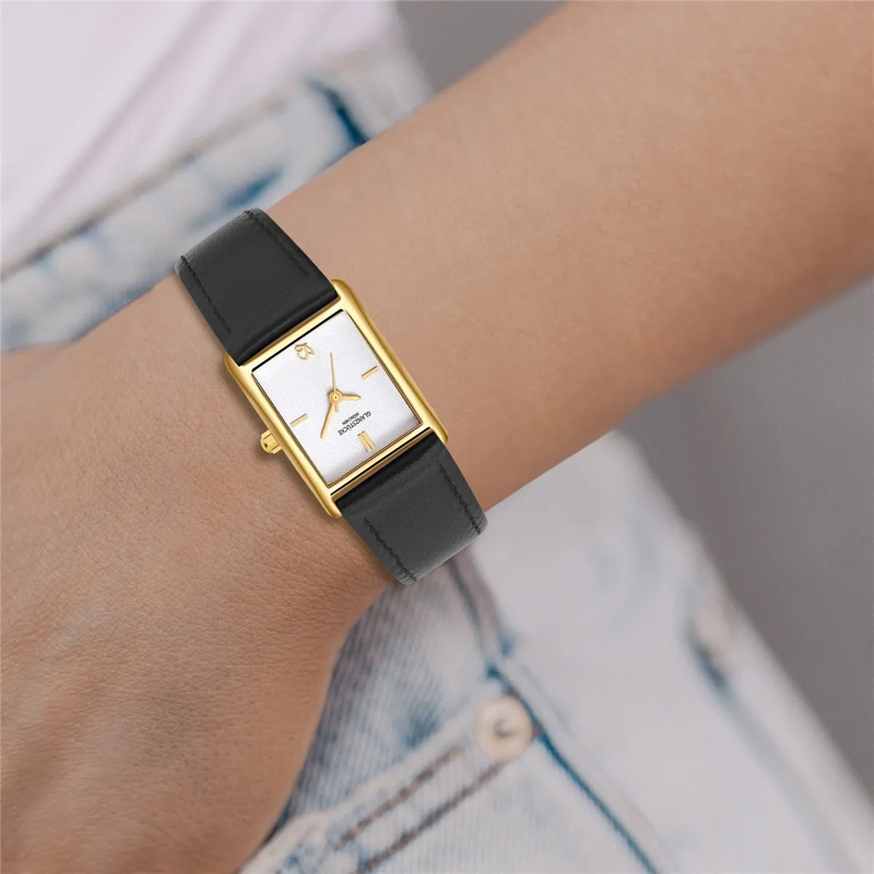 Glanzstücke München Automatikuhr Damen Armbanduhr Echtleder gold(Image 2)